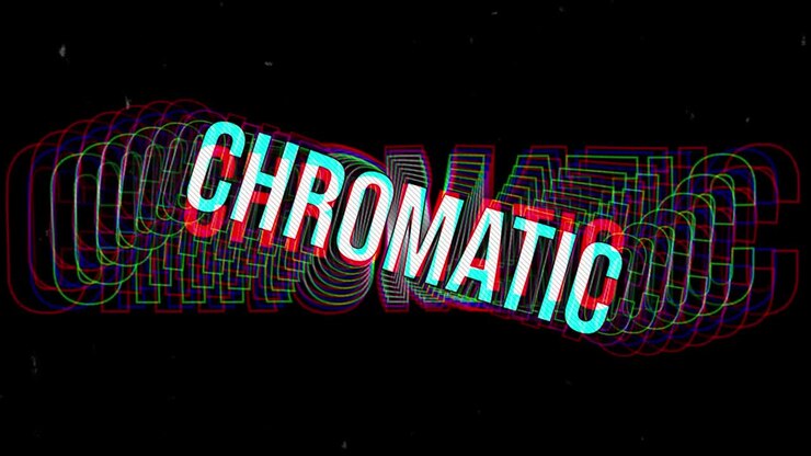 Animated Text with Glitch and Chromatic Aberration Effects