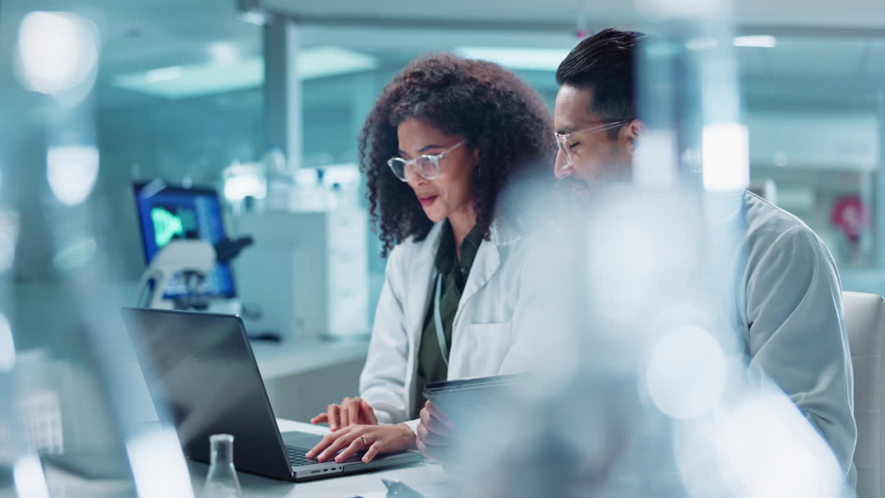 Scientists collaborating in a modern laboratory