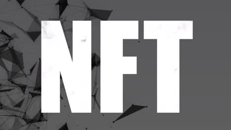 animation of nft over connections and grey background