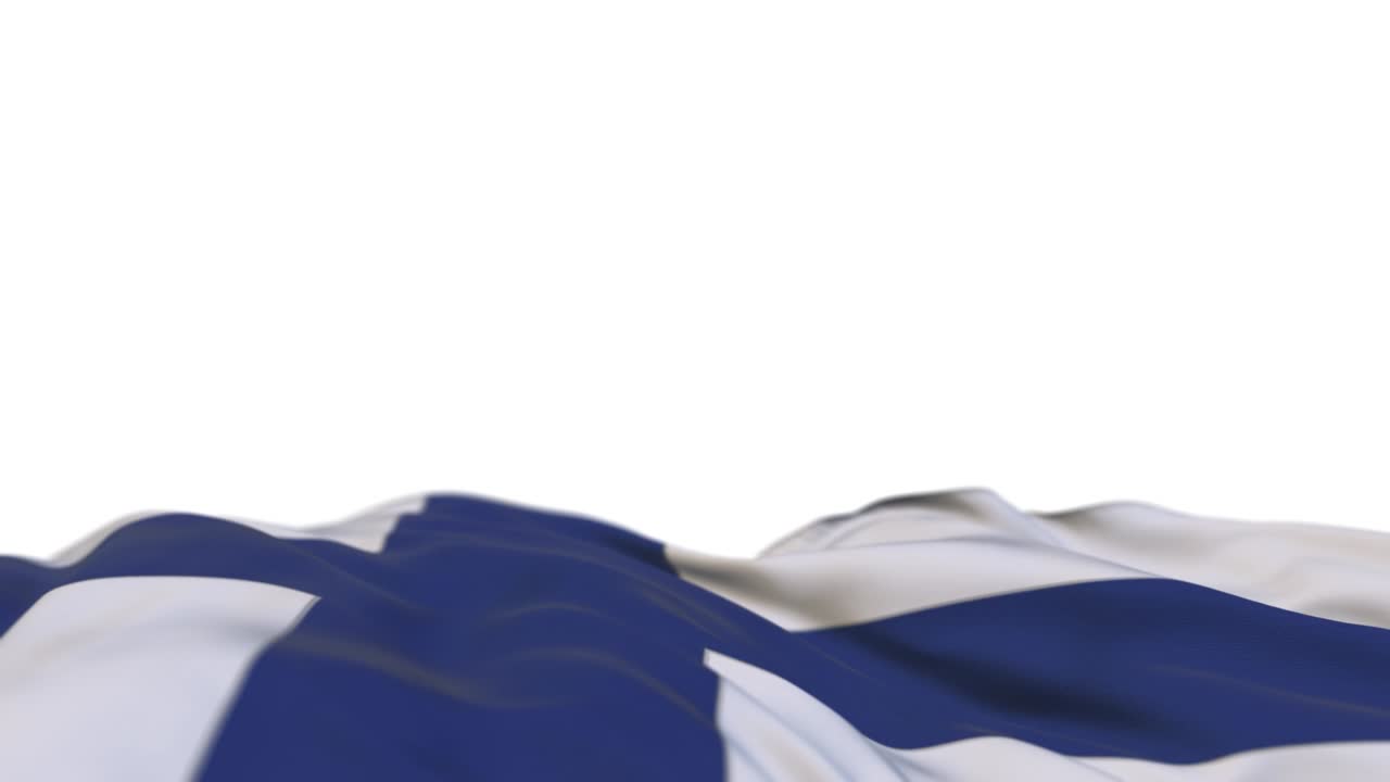 핀란드 섬유 발이 바람에 흔들리고, 핀란드 봉제가 인 천 발은 바람에 휘어지고, 반 채워진 색 바탕은 텍스트를 위한 장소, 20 초 루프.