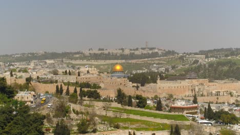 jerusalem old city and golden dome of al aqsa mosque