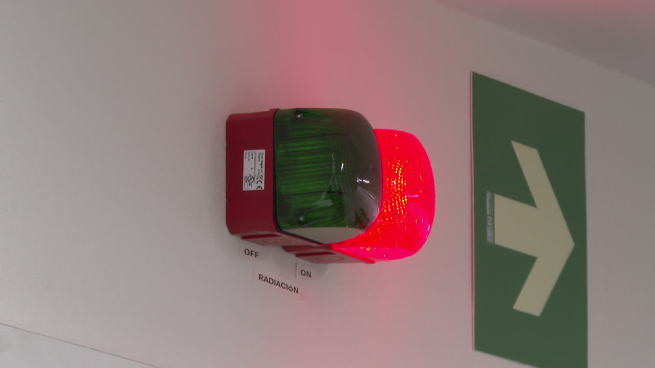 Radiation Warning Light with Emergency Exit Sign