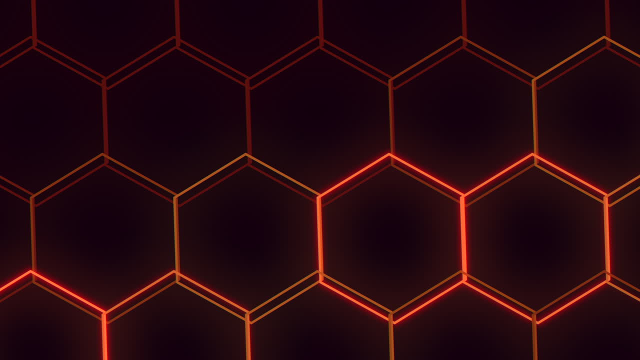 el llamativo patrón de cuadrícula hexagonal negra y roja