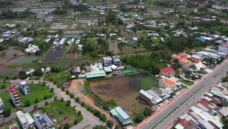 Aerial-Highway-With-Green-Fields-on-country---MediumShot