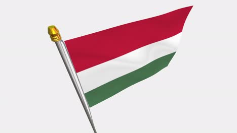 loop video of hungary.movflag  fluttering in the wind, slow motion video of 4k uhd