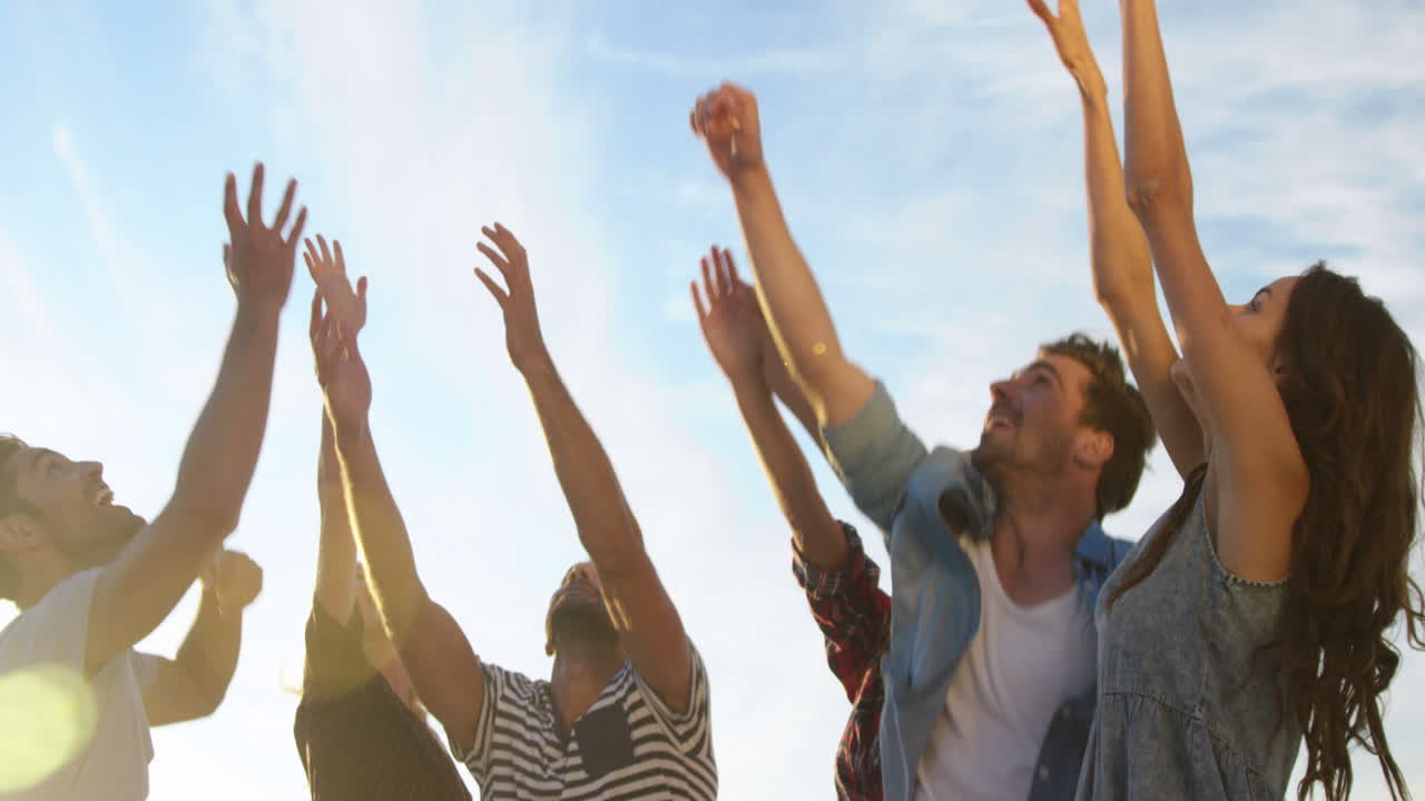 Friends playing with a ball 