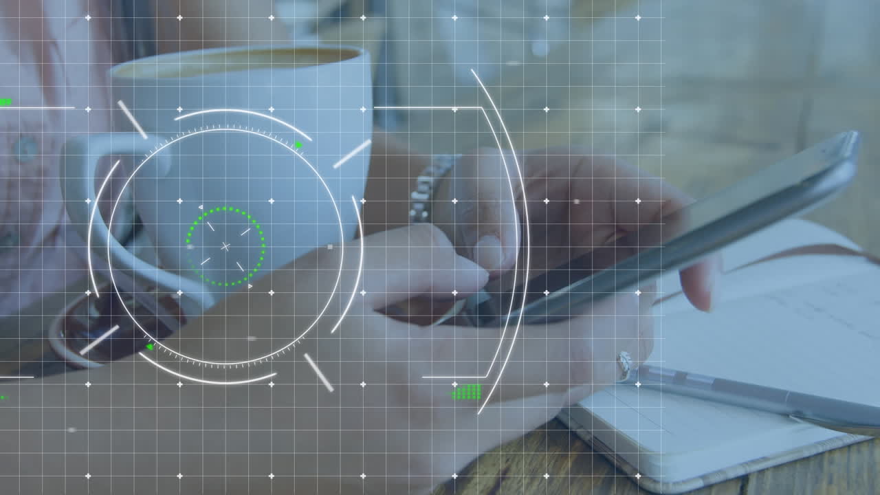 스마트폰을 이용한 여성의 스 ⁇  스캐닝 애니메이션