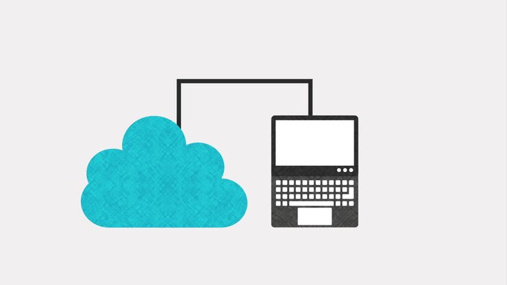 Cloud computing-forbindelse til bærbar computer
