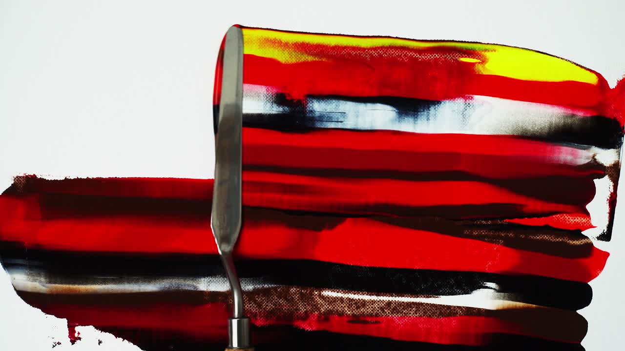 Der Künstler malt einen abstrakten Acrylhintergrund. Hintergrund aus Acryl