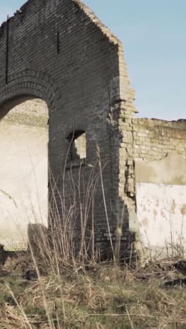 ruined brick building