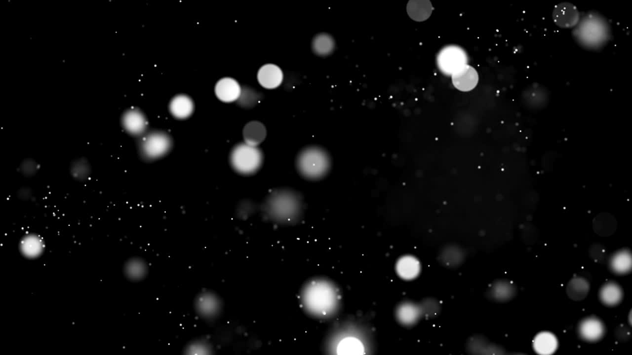 sfondio di particelle astratte sfocate a 4k (nero e bianco) - video di loop stock