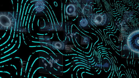 Animation of glowing lines and digital patterns creating futuristic technology theme