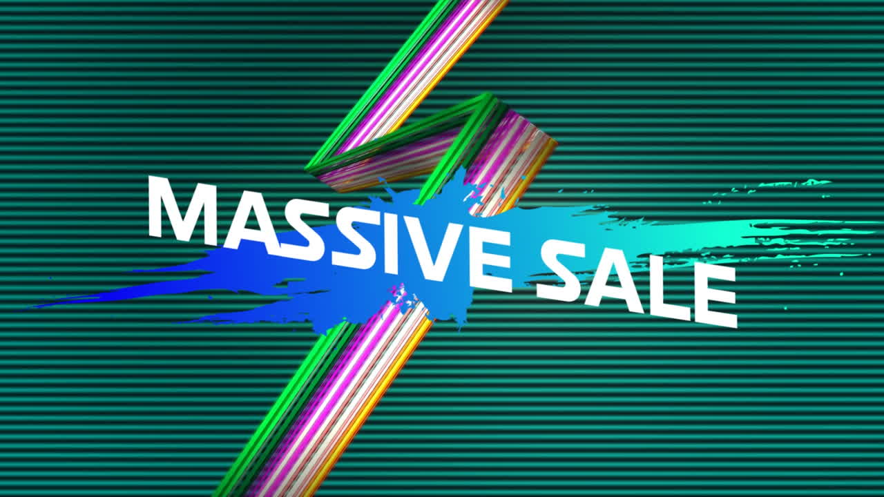 줄무 ⁇  배경에 파란색 페인트 스플래트로 대규모 판매 그래픽