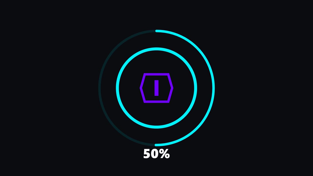 Digital Loading Progress Bar with Percentage Counter