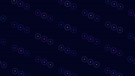 abstract rings pattern in rows on black gradient