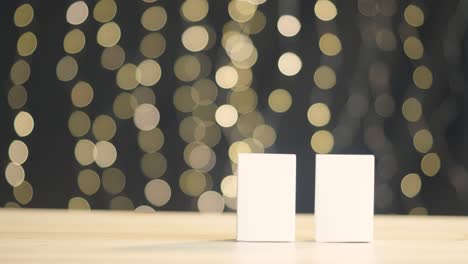 two white squares on blurry background. white square pattern. abstract background. squares technology.