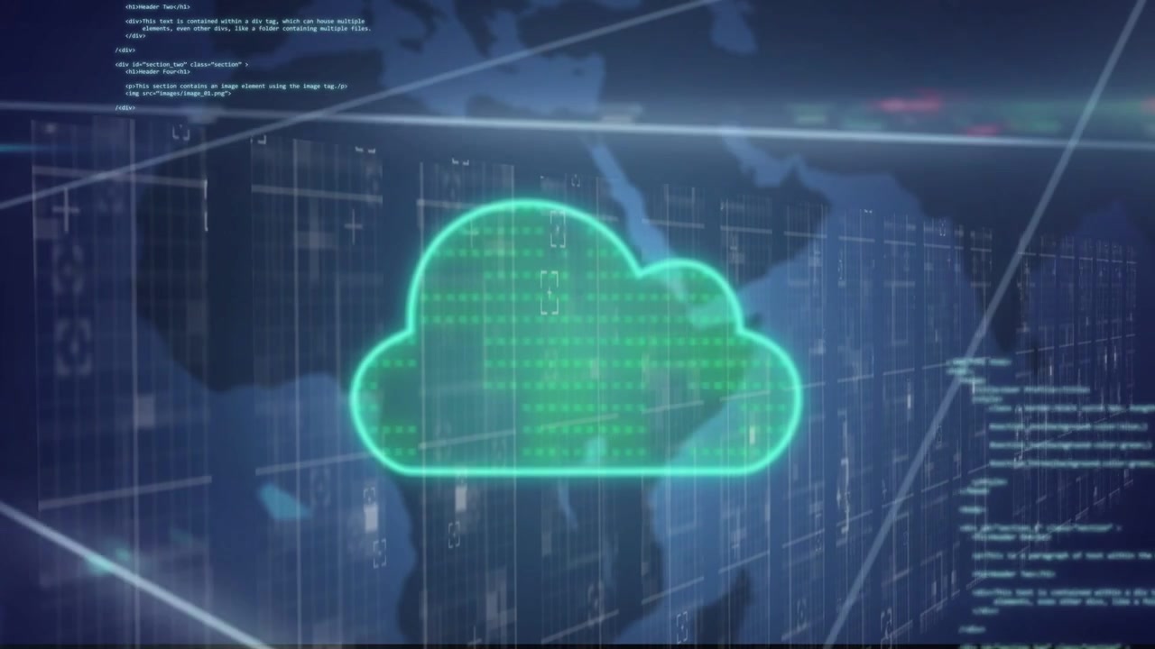 Initial map starting neon cloud brightening, filling with pulsing data to show global network