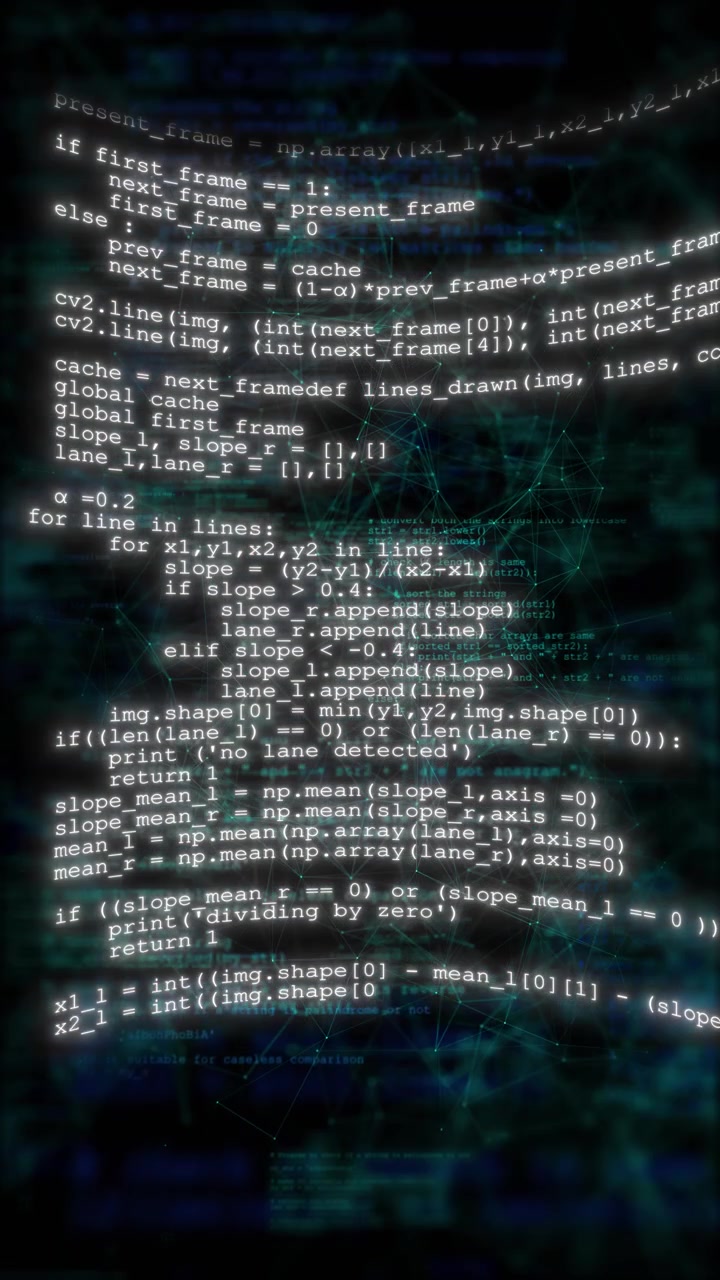 Mřížkový vizuál programovacího kódu jasné vzorce tyrkysové síťové připojení vrstvené softwarové rozhraní