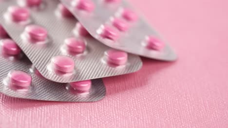 pink pills in blister packs