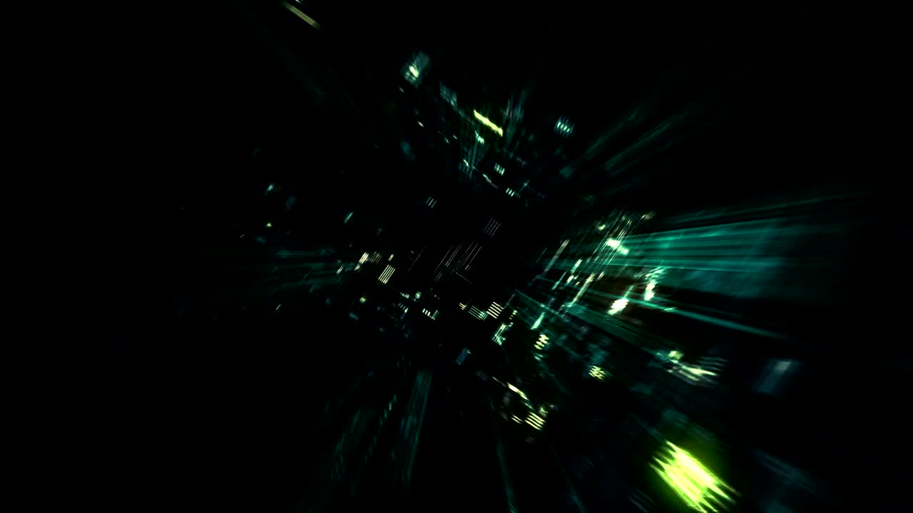 futurístico túnel de hud sin costura vj bucle sin costura. renderizado en 4k 3d