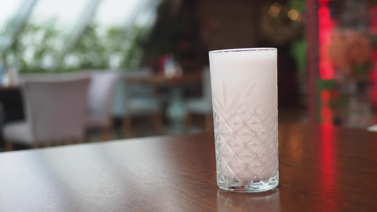 A milkshake on a table