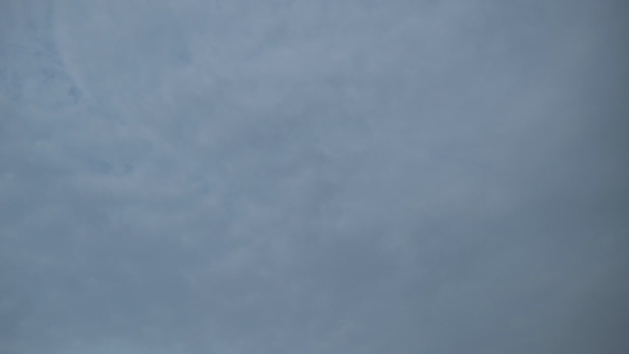 tiro de lapso de tiempo hacia arriba desde el hermoso cielo azul con nubes que pasan rápidamente