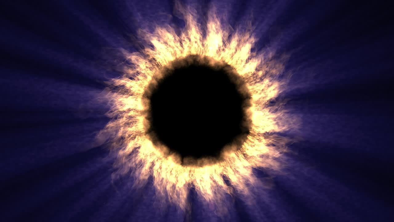 luz del sol fuego abstracto corona llama 4k