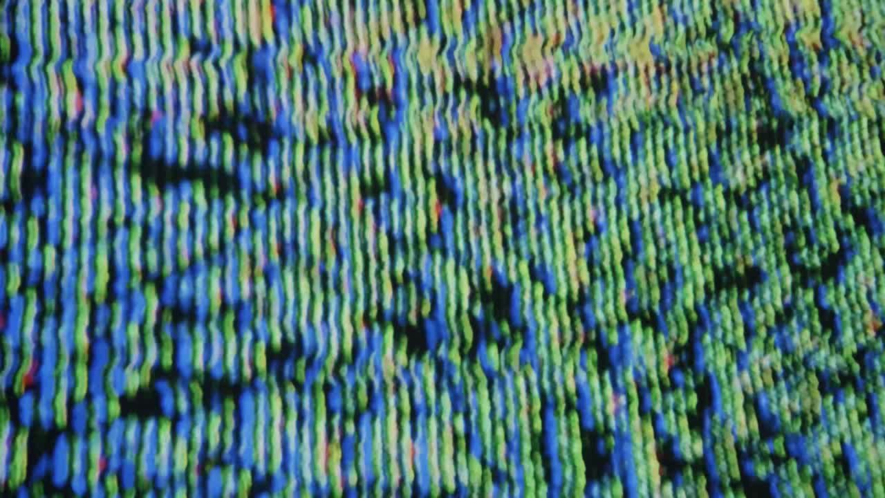azul verde blanco negro crt fallo estático retro fondo de grano patrón vhs
