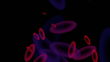 Black background with moving circles