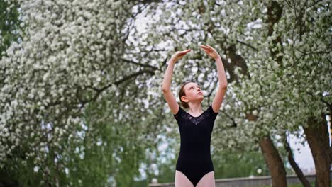 young ballerina in a park