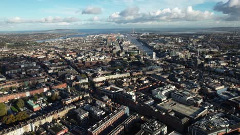 aerial view of dublin, ireland