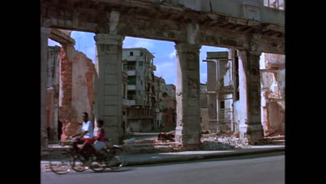 old rundown buildings are found everywhere in havana cuba in the 1980s