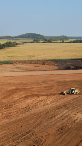 construction site with heavy equipment preparing land