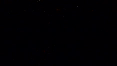 new year's fireworks in the village. video from a bird's-eye view of the village on new year's eve