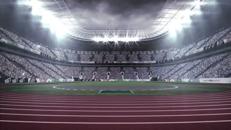 digitally generated video of athletics stadium 4k