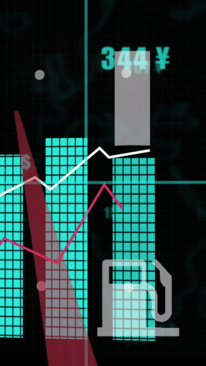Animation of data processing over car panel