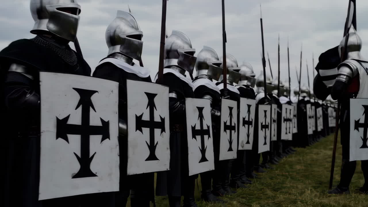 Medieval Knights in Formation