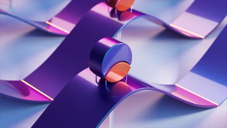 abstract 3d render of geometric shapes and waves