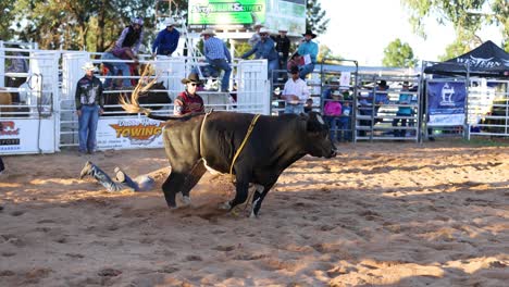 rider thrown off during bull riding competition