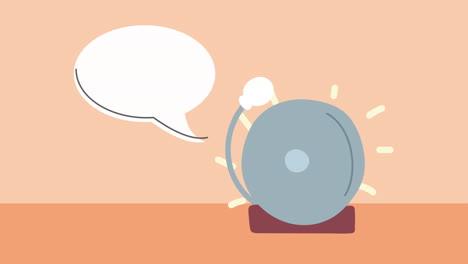 cartoon bell with speech bubble