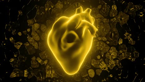 el corazón humano dorado