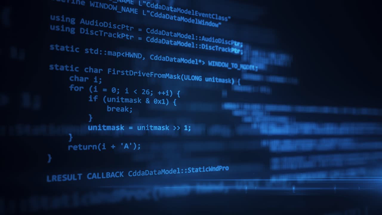 Computer Code on Screen