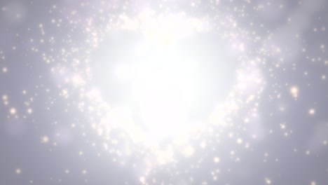 corazones blancos y brillos de oro