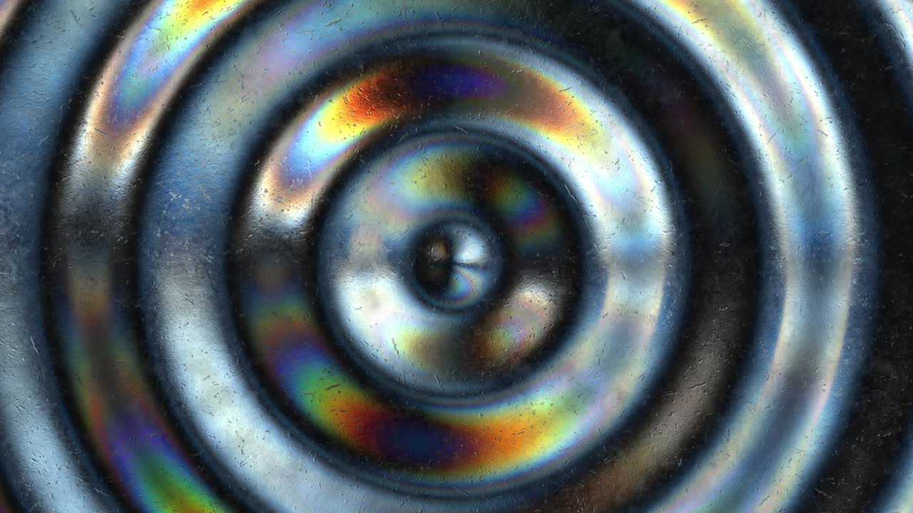 Moving Steel Circles Looped Abstract Digital Animation Background