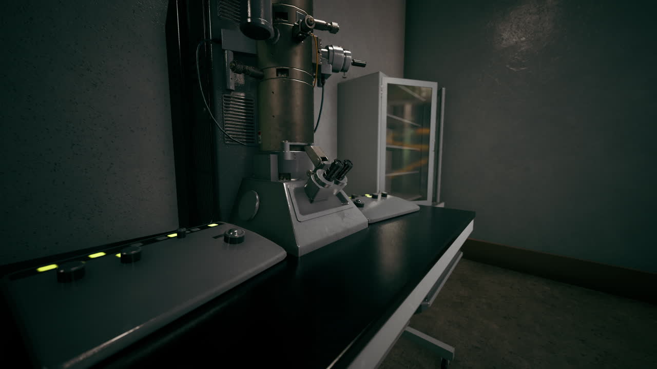 el viejo laboratorio de investigación vacío.