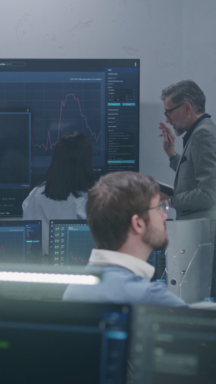 Business Meeting in a Trading Room