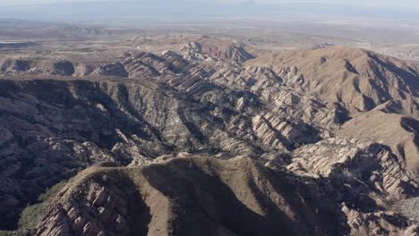 aerial view of rugged desert mountain landscape