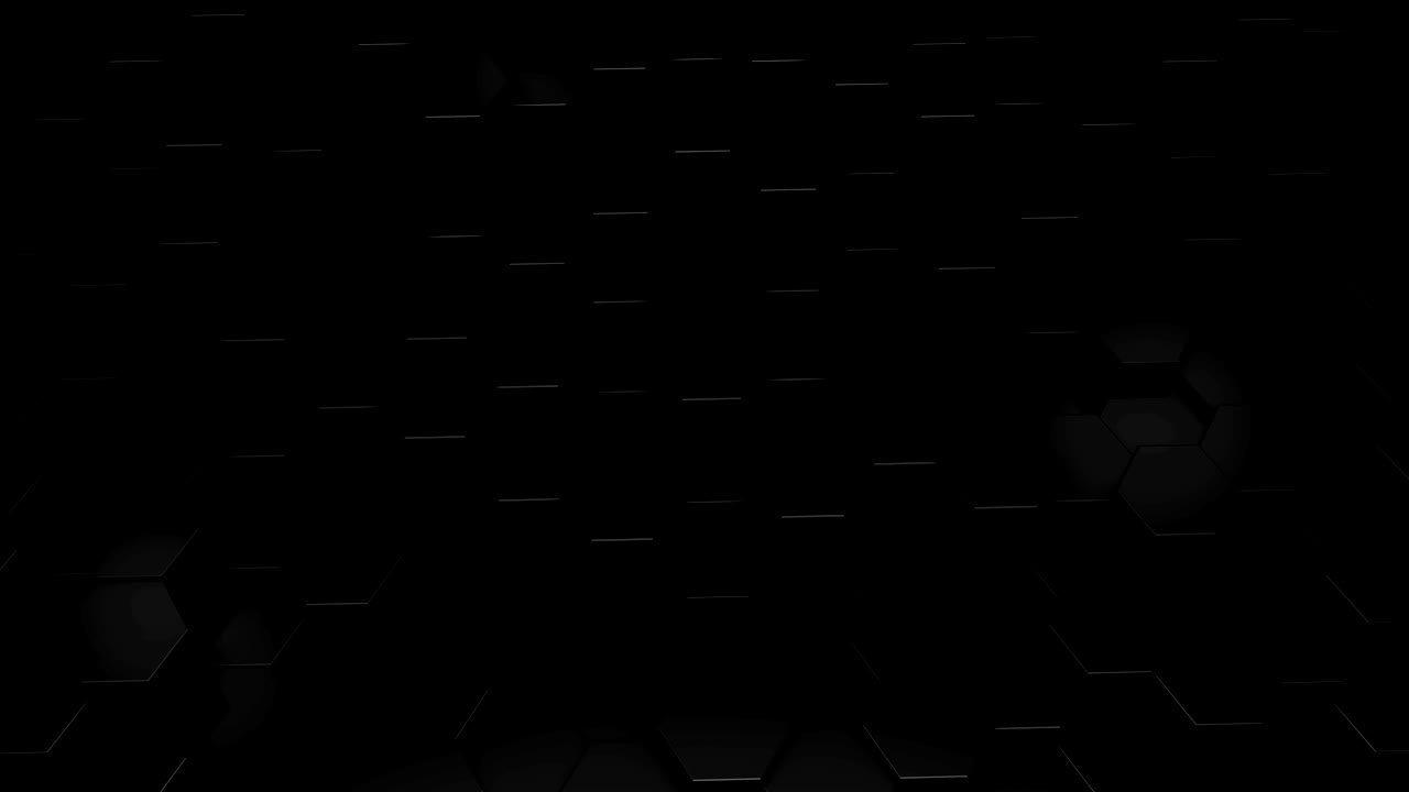 Abstract moving technology hexagons background