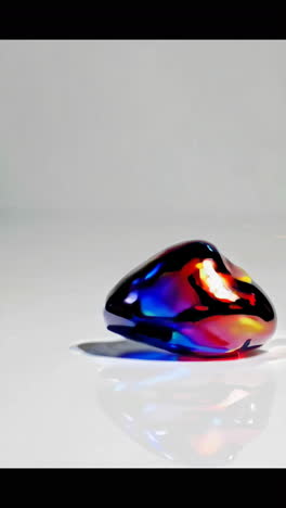 forma geométrica abstractamente iridescente