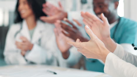 doctors celebrating success with applause